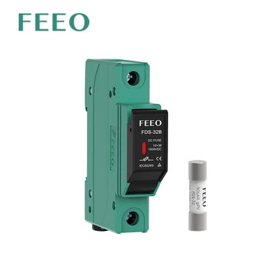 32A 1000V DC 1P 10x38 فیوز حرارتی انرژی خورشیدی سیستم PV فیوز خودکار