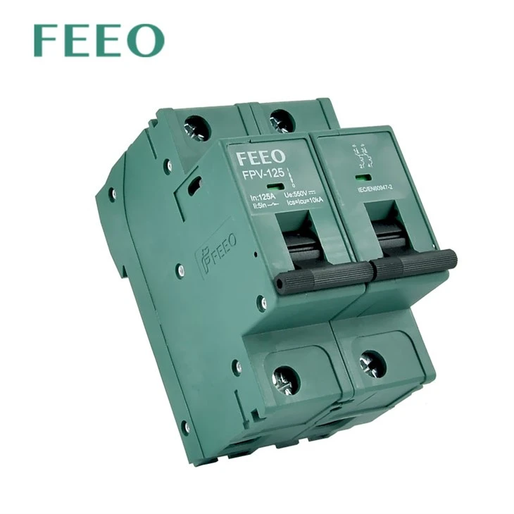 DC MCB 2P 550VDC 10KA 125A DC Circuit Breaker